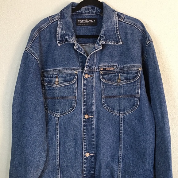 Pelle Pelle Other - Pelle Pelle Mens Medium Blue Jean Jacket